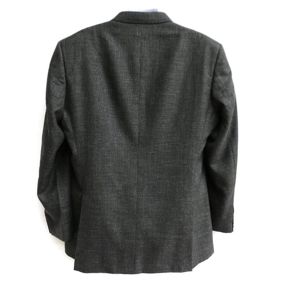 NEW Armani Collezioni Sport Coat Blazer Silk Wool Linen Plaid 48in Chest iTaLY - Picture 3 of 13
